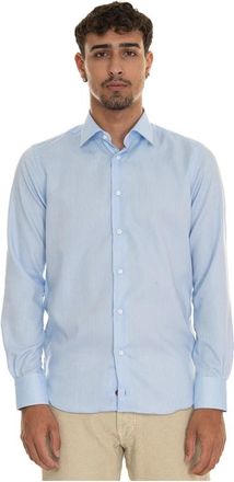 Carrel Overhemd - Heren - Casual Overhemden - Blauw - 4XL - Katoen - Overhemden