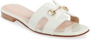 Bruno Magli Bit Slide Sandal in Bone Patent at Nordstrom Rack, Size 7.5