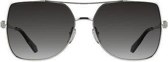 Kendra Scott Davie 60mm Gradient Aviator Sunglasses in Silver at Nordstrom