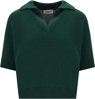 Max Mara Tops, Dames, Groen, M, Katoen, Albero Poloshirt