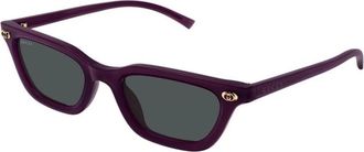 Gucci Cat Eye Frame Zonnebril - Dames - Zonnebrillen - Paars - 50 MM - Nylon - Accessoires
