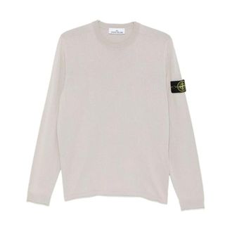 Stone Island 5100062 Ronde Hals Trui - Heren - Truien - Grijs - Maat: 2XL Katoen