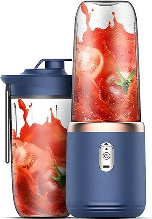 OEM Batidora Port&aacute;til Con Dos Vasos Mezcladores, Batidora El&eacute;ctrica Port&aacute;til De 400 Ml (inal&aacute;mbrica), Mini Batidora, Azul