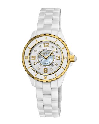 Akribos XXIV Akribos Xxiv Womens Ceramic Diamond Watch