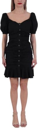 Pinko Ferrara Popeline Jurk - Dames - Korte kleedjes - Zwart - L - Kleedjes