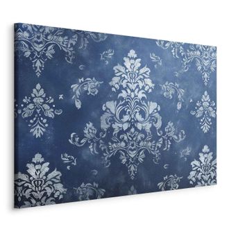 OEM Imagen - Motivo Decorativo De Adorno Retro En Tonos Azules Desgastados / Adorno Retro En Tonos Azules Desgastados