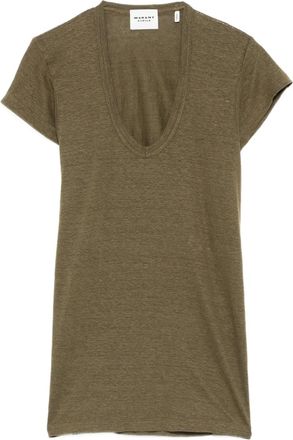 Isabel Marant Zankou T-shirt met V-hals - Groen