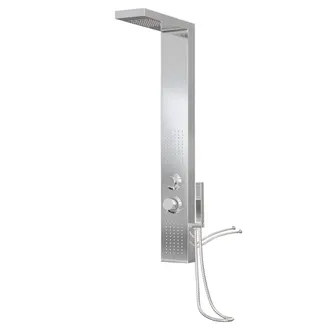 vidaXL Sistema De Panel De Ducha Acero Inoxidable Cuadrado Vidaxl