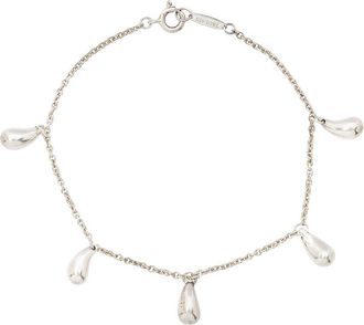Tiffany & Co. Silver Elsa Peretti Teardrop Station Bracelet (Authentic Pre- Loved)