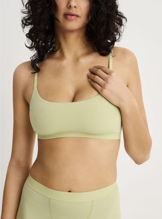 Miiyu Womens Ribbed scoop-neck bralette
