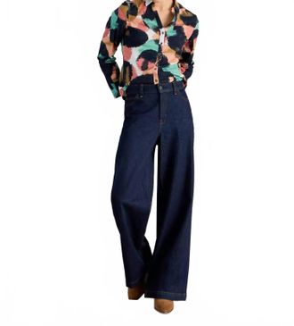 White Stuff Annie Jersey Shirt In Navy
