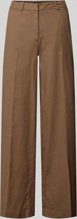 Cambio Cambio Hose aus Leinen-Mix mit B&uuml;gelfalten Modell MIRA in Hellbraun, Gr&ouml;&szlig;e 32