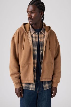 Levi's Felpa con cappuccio Open Hem - Uomo - XL - Marrone / Weathered Finish Foxtrot