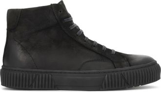 Kazar Lace-up Nubuck Sneakers - Heren - Sneakers - Zwart - 44 EU - Leer - Schoenen