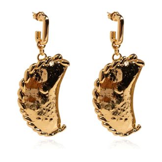 Moschino Accessoires, Dames, Geel, ONE Size, Oorbellen van messing