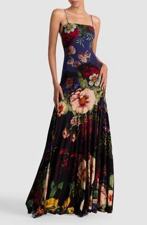 Alice & Olivia Augusta Floral Gown in Magic Garden Gradient at Nordstrom Rack, Size 6