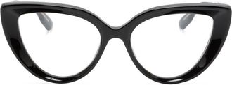 Gucci logo-engraved cat-eye glasses - women - Acetate - 52 - Black