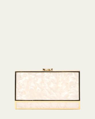SIMKHAI Maddox Marbled Acrylic Clutch Bag