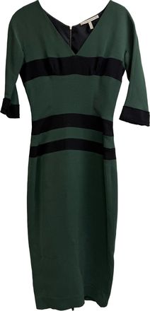 Victoria Beckham Two Toned Dress in Green Silk