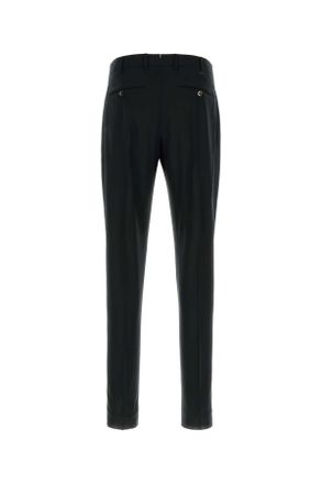 Pantaloni Torino Mens Black Wool Pant 0990 Exterior: Virgin Pantaloni
