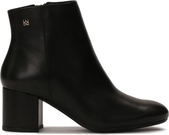 Kazar Klassieke zwarte laarzen op een paal - Dames - Laarzen met Hak - Zwart - 37 EU - Leer - Schoenen