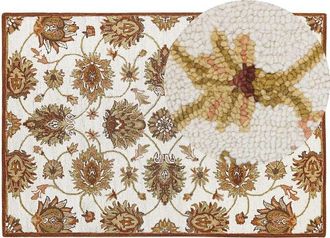 Beliani Rug EZINE Beige 160 x 230 cm Wool