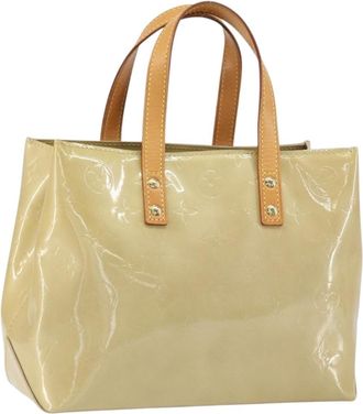 Louis Vuitton Reade Handbag Monogram Vernis Beige Patent_Leather Handbag (Pre-Owned)