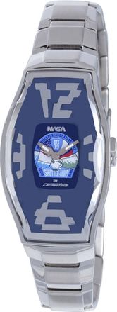 Chronotech Womens Blue Dial Stainless Steel Watch - Silver - One Size