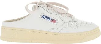 Autry White Leather Mule Sneakers