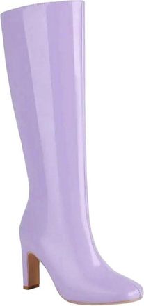 Generic Women Knee High Patent Leather Boots Winter Casual Thick Heel Office Work Long Boot