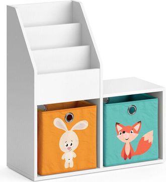 Vicco Estanter&iacute;a Infantil Luigi, Blanco, 72 X 79 Cm Mini, Con 2 Cajas Plegables Opc.1 Vicco