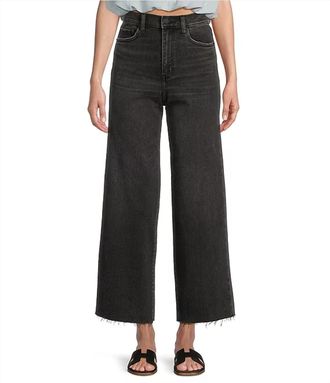 Daze Womens Pleaser High Rise Wide Ankle Length Jeans In Dark Denim