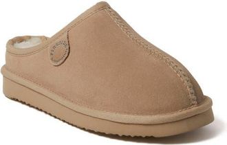Dearfoams Fireside Greta Genuine Shearling Clog Slipper in Sand at Nordstrom, Size 10