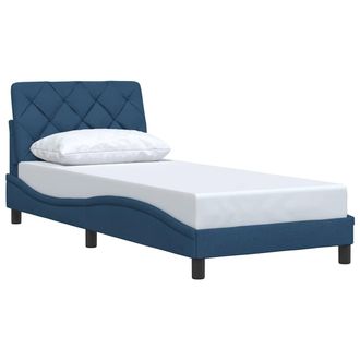 vidaXL Giroletto Senza Materasso Blu 90x190 Cm In Tessuto - Vidaxl