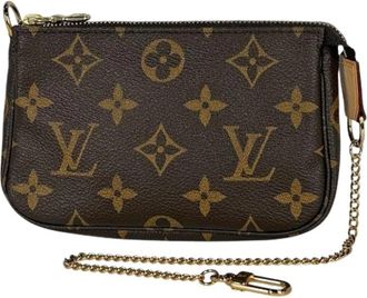 Louis Vuitton Pre-owned Pochette - Dames - Vintage Clutch - Bruin - ONE Size - Leer - Vintage