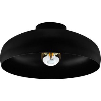 Eglo Lampada da Soffitto Mogano, Lampada da Soffitto industriale, in Metallo, Lampada da Soggiorno in Nero, Lampada da Camera da Letto, Soffitto Lampada