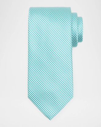 Brioni Men & apos;s Micro-Woven Jacquard Silk Tie
