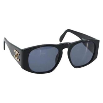Chanel Pre-owned Accessories, female, Black, Size: ONE SIZE Pre-owned Plastic Sunglasses