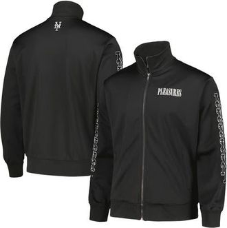 Pleasures Mens PLEASURES Black New York Mets Pitcher Full-Zip Track Jacket at Nordstrom, Size Small