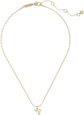Kate Spade New York WhatS Your Sign Capricorn Mini Pendant Womens Necklace Clear/Gold, Brass/Cubic Zirconia