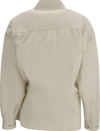 Christophe Lemaire Womens Cotton Blend Shirt Light Cream Cotton; Silk