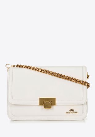 Wittchen Dames Leren Crossbody Tas met Afneembare Ketting, Cr&egrave;me, Polyester