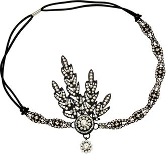 Babeyond 1920s Headpiece Flapper Headpiece Vintage 1920s Headband Great Gatsby Accessories Women Roaring 20s Accessories with Gift Box (Black)(Size: One Size)