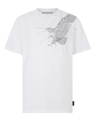Philipp Plein Round Neck T-Shirt Eagle Stones