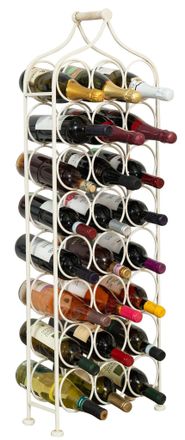 Biscottini International Biscottini - Portabotellas De Hierro Forjado Portabotellas De Vino Espumoso 106x36 Cm Expositor De Vino De Pie Para 24 Botellas Tienda De Vin