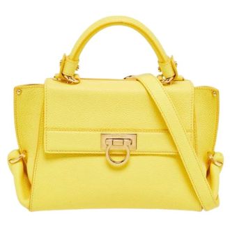 Ferragamo Pre-owned Handbags, female, Yellow, Size: ONE SIZE Pre-owned Handbag