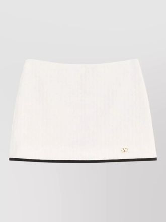 Valentino tweed cotton skirt pants contrast trim