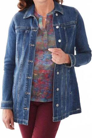 FDJ Melody Long Sleeve Denim Jacket In Medium Wash