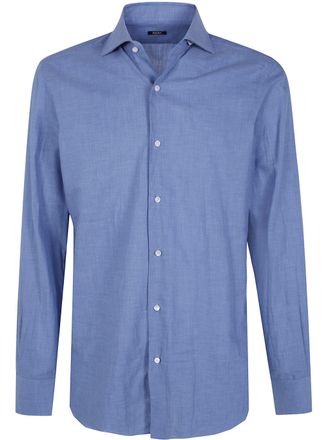 Barba Shirt Classic Light Blue Chevron Classic Shirt