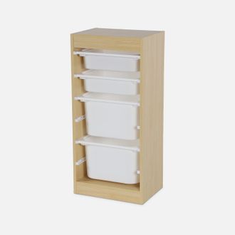 Sweeek Mueble Para Ni&ntilde;os Con 4 Cubos De Almacenaje